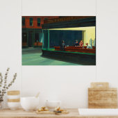 Nighthawks by Edward Hopper ポスター (キッチン)