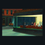 Nighthawks by Edward Hopper ポスター<br><div class="desc">Date: 1942. Nighthawks by Edward Hopper. This painting is among the 100 most famous paintings in the world.</div>
