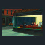 Nighthawks by Edward Hopper ポスター<br><div class="desc">Date: 1942. Nighthawks by Edward Hopper. This painting is among the 100 most famous paintings in the world.</div>