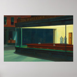 Nighthawks - Empty diner - Edward Hopper -  ポスター