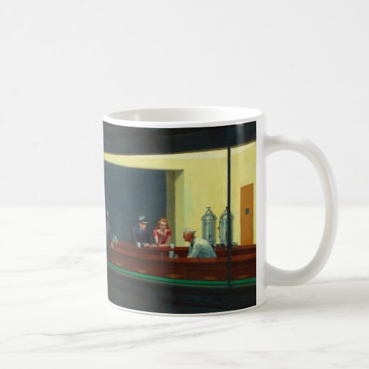 Nighthawks painting by Edward Hopper  コーヒーマグカップ (右)