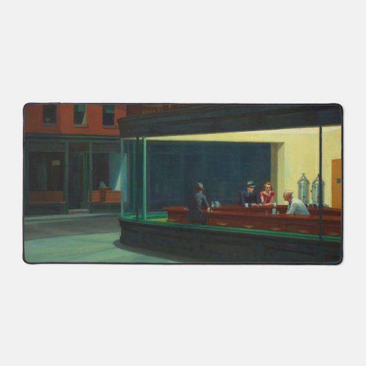 Nighthawks painting by Edward Hopper  デスクマット (正面)
