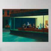 Nighthawks - Time travellers - Edward Hopper ポスター (正面)