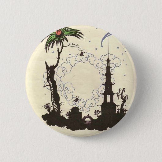 「NightingaleへのHeorhiy Narbut-のイラストレーション 缶バッジ (正面)