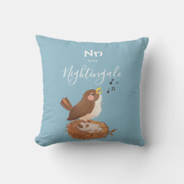 Nightingale ・名前を追加かわいいアルファベットモノグラム クッション