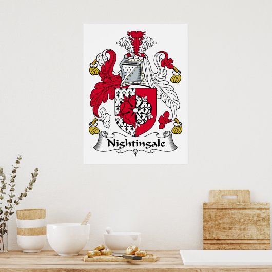 Nightingale Family Crest ポスター (キッチン)
