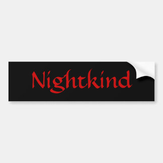 Nightkindか赤いバンパーステッカー バンパーステッカー
