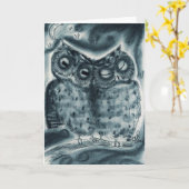 NightOwlの組-挨拶状 カード (黄色い花)