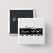 Nightrunnerの正方形ボタン 缶バッジ (正面&裏面)