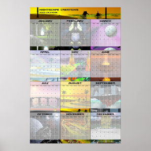 Nightscape Creations 2003 壁掛けカレンダー v1 ポスター