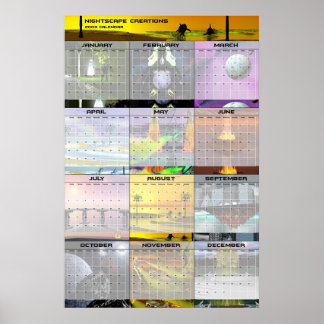 Nightscape Creations 2003 壁掛けカレンダー v1 ポスター