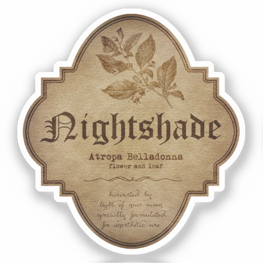 Nightshade Apothecary DC シール (正面)