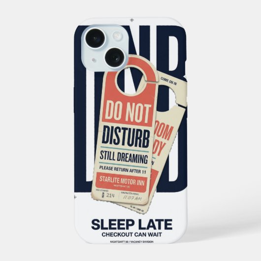 NIGHTSHIFT 90 レトロモーテル iPhone 15 ケース (裏面)