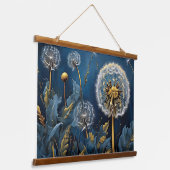 Nightsky AI ArtでDandelionとセレニティ 吊り下げ型タペストリー (傾斜あり)