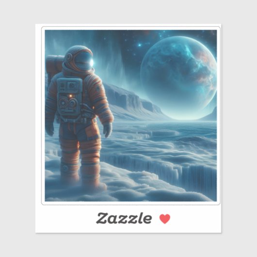 Nighttime Alien Ice Landscape Exploration シール (シート)