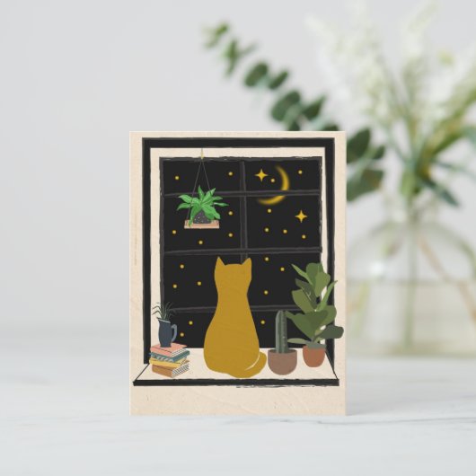 Nighttime Kitty ポストカード (スタンド正面)