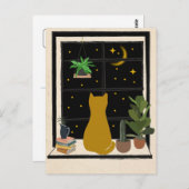 Nighttime Kitty ポストカード (正面/裏面)