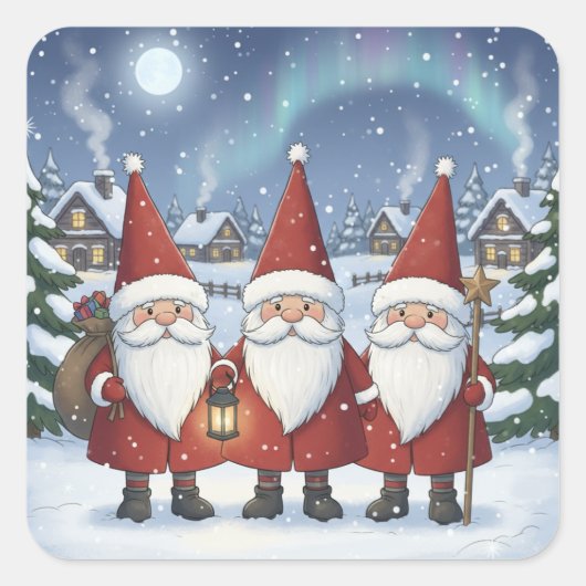 Nighttime Norway Nisse, Stickers スクエアシール (正面)