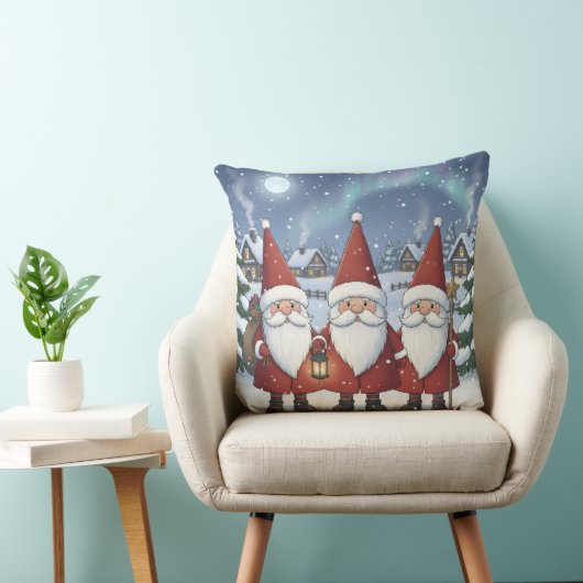 Nighttime Norway Nisse, Throw PIllow クッション (椅子)