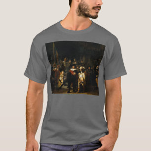 Nightwatchを絵を描くレンブラントの芸術 Tシャツ