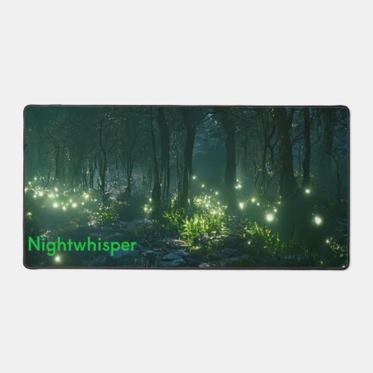 Nightwhisper: Firefly Forest Glow デスクマット (正面)