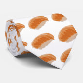 Nigiriのサーモンピンクの寿司 ネクタイ (ロール)