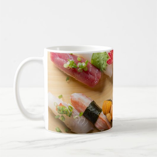 Nigiri Symphony – Sushi Art Mug コーヒーマグカップ (左)
