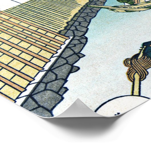 Nihonbashi Bridge in Edo ポスター (角)