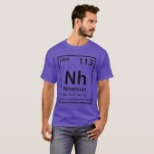 Nihonium要素（黒） Tシャツ (正面フル)