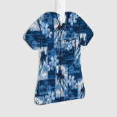 Niihauの島のハワイのプルメリアのアロハワイシャツ オーナメント (正面)