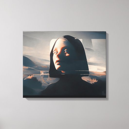 Niji Surreal Art: Hooded Enigma キャンバスプリント (正面)