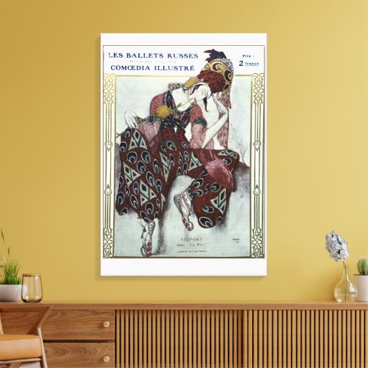 Nijinsky dans La Peri — Ballets Russes キャンバスプリント (インサイチュ (リビング))