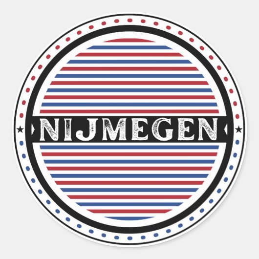 Nijmegen City Pride Emblem – Dutch Identity ラウンドシール (正面)