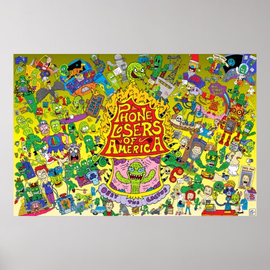 NikのPLAポスター（黄色の背景） ポスター (正面)