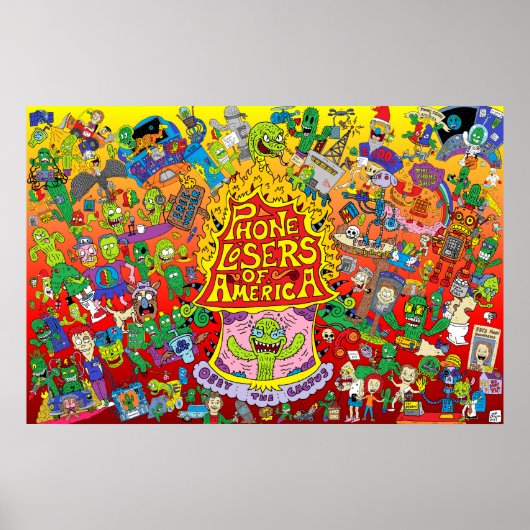 NikのPLAポスター（黄色/オレンジ/赤） ポスター (正面)