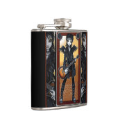 Nikaのゴシック様式ロッカーの黒のギター音楽天使のフラスコ フラスク (右)