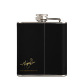 Nikaのゴシック様式ロッカーの黒のギター音楽天使のフラスコ フラスク (裏面)