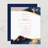 NIKAHイスラムビスミラ結婚式招待状予算 (正面/裏面)