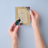 NIKAHピーコックフローラ金ゴールドフレームイ結婚スラーム チラシ (手)