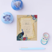 NIKAHピーコックフローラ金ゴールドフレームイ結婚スラーム チラシ (シングル)