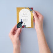 NIKAHピーコックフローラ金ゴールドフレームイ結婚スラームFl チラシ (手)