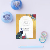 NIKAHピーコックフローラ金ゴールドフレームイ結婚スラームFl チラシ (シングル)