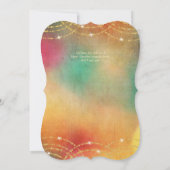 NIKAHモスク華美ティール（緑がかった色）金ゴールド結婚式招待状 招待状 (裏面)