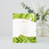 NIKAH – アゲート金ゴールド予算結婚式招待状 (スタンド正面)