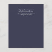 NIKAH – アゲート金ゴールド予算結婚式招待状 (裏面)