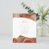 NIKAH – アゲート金ゴールド予算結婚式招待状 (スタンド正面)