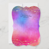 NIKAH – イスラーム華美パープル金ゴールド結婚式の招待 招待状 (裏面)