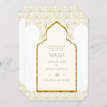 NIKAH – イスラーム華美モスク金ゴールドのインビ結婚ット