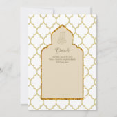 NIKAH – イスラーム華美モスク金ゴールド結婚ズ 招待状 (裏面)