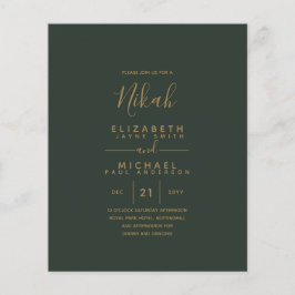 NIKAH – グリーンモダン金ゴールド予算